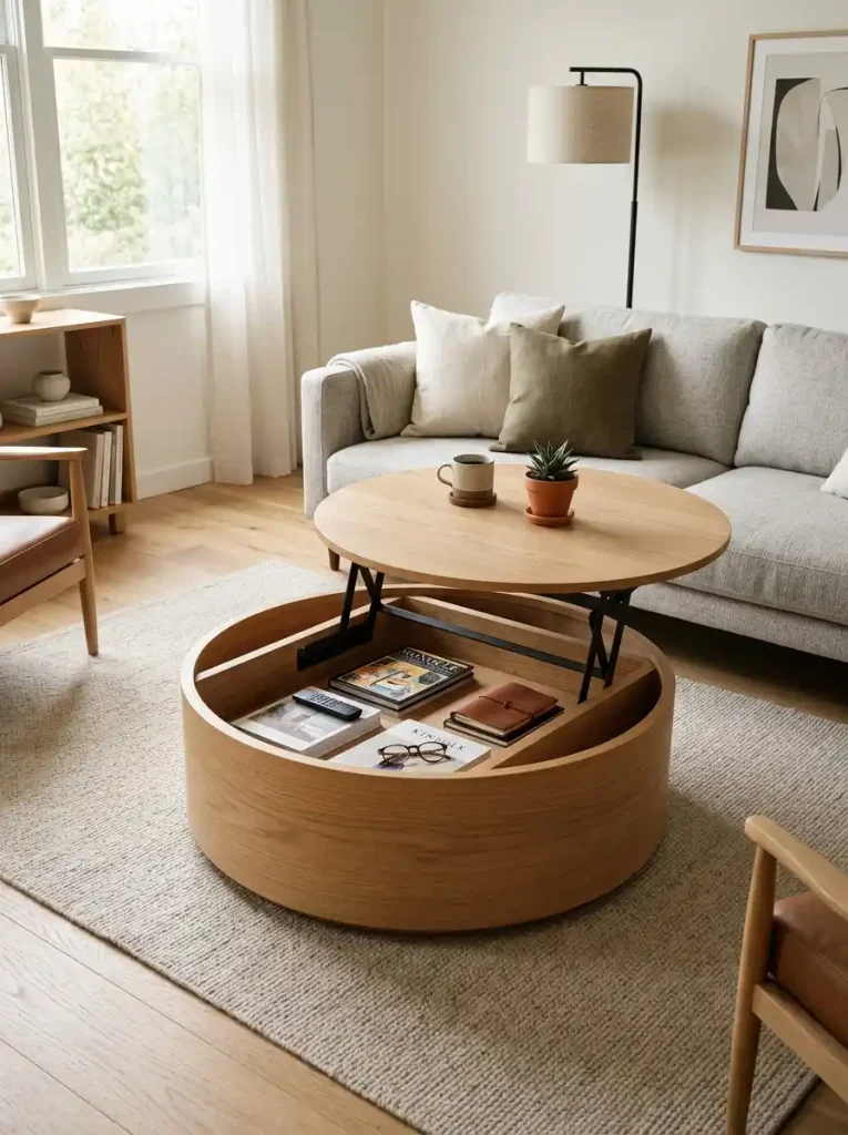 Multi-Functional Coffee Tables with Concealed Compartments