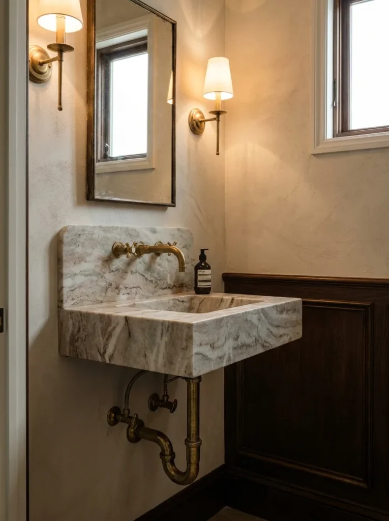  Wall-Mounted Floating Stone Sinks