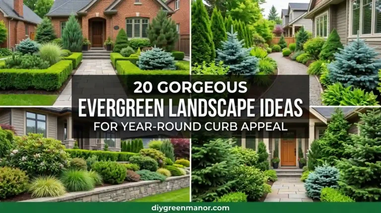 20 Gorgeous Evergreen Landscape Ideas for Year-Round Curb Appeal