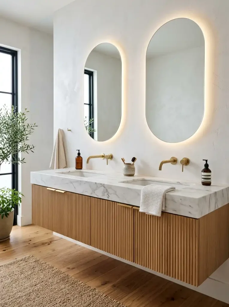  Fluted & Tambour Woodwork Vanities