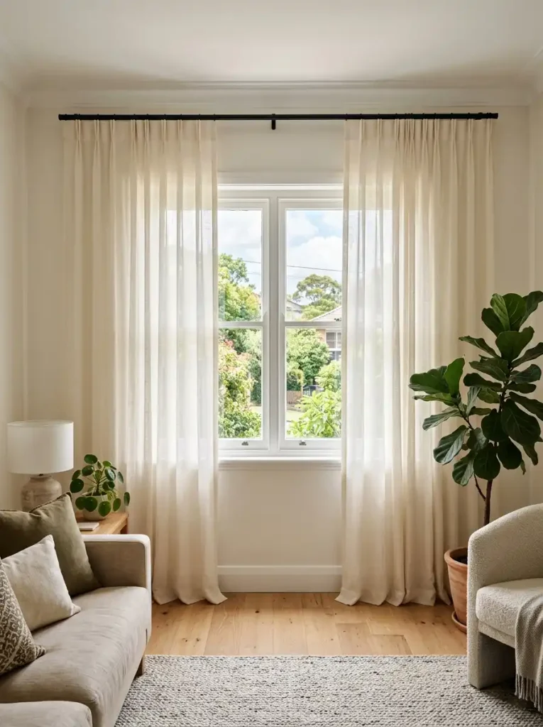 High and Wide Ceiling-Mounted Drapery
