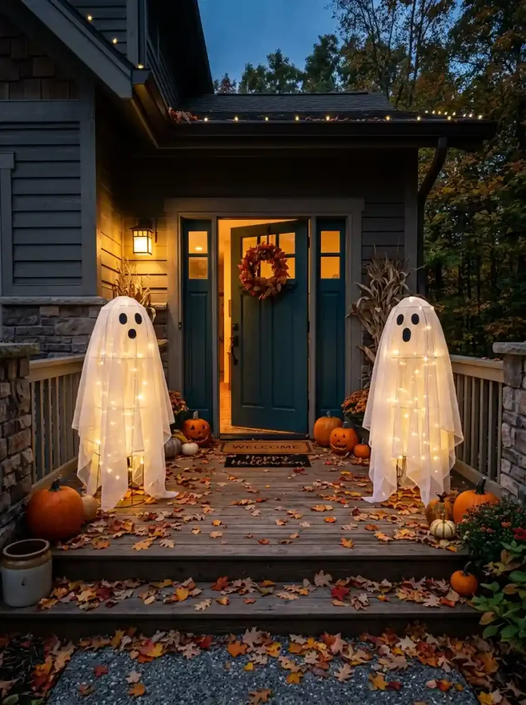 Life-Sized Tomato Cage Ghost Sentinels