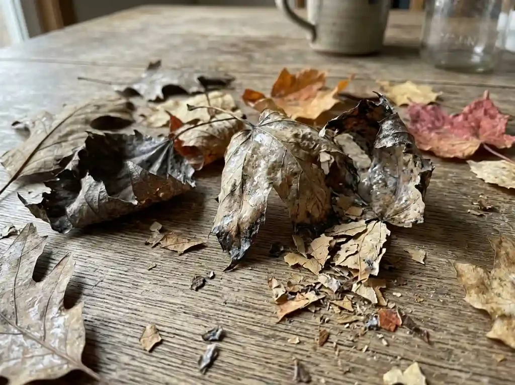 Mod Podge Coated Real Autumn Leaves