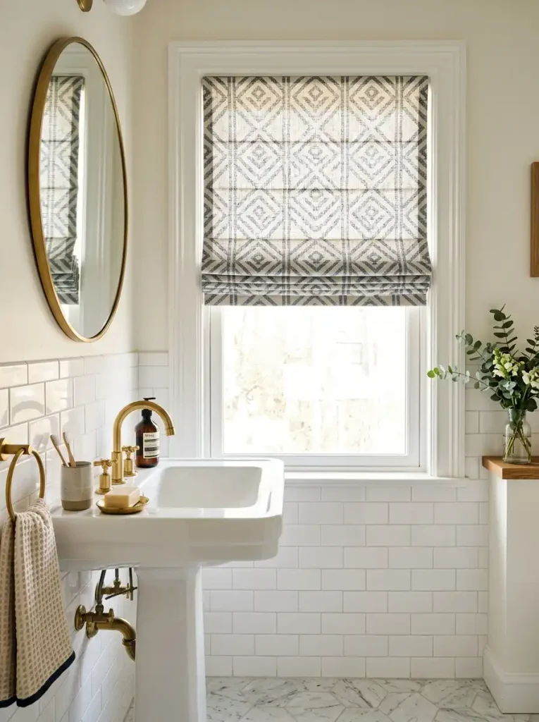 Moisture-Resistant Roman Shades
