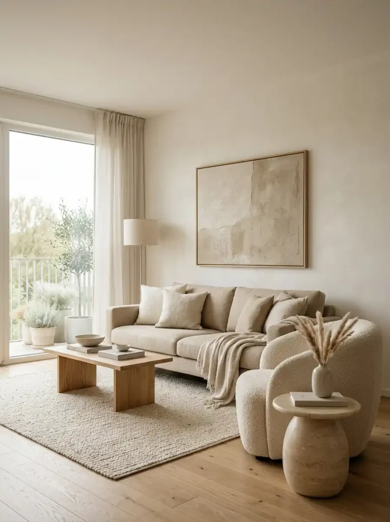 Monochromatic Color Palette with Subtle Textural Contrast