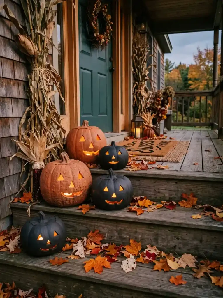 Oversized Terracotta & Stoneware Jack-o'-Lanterns