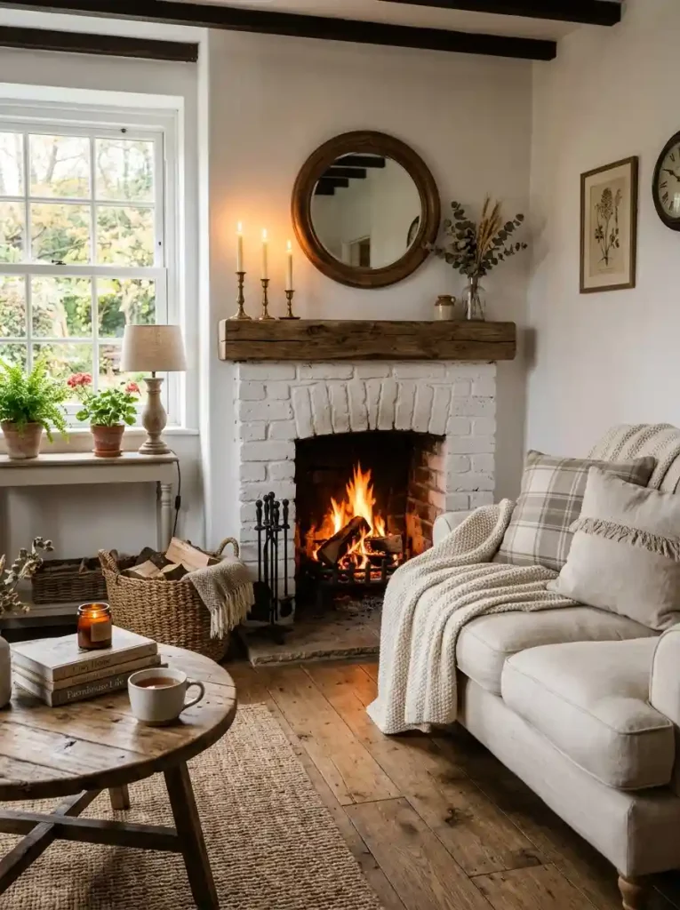 Small Farmhouse Fireplace