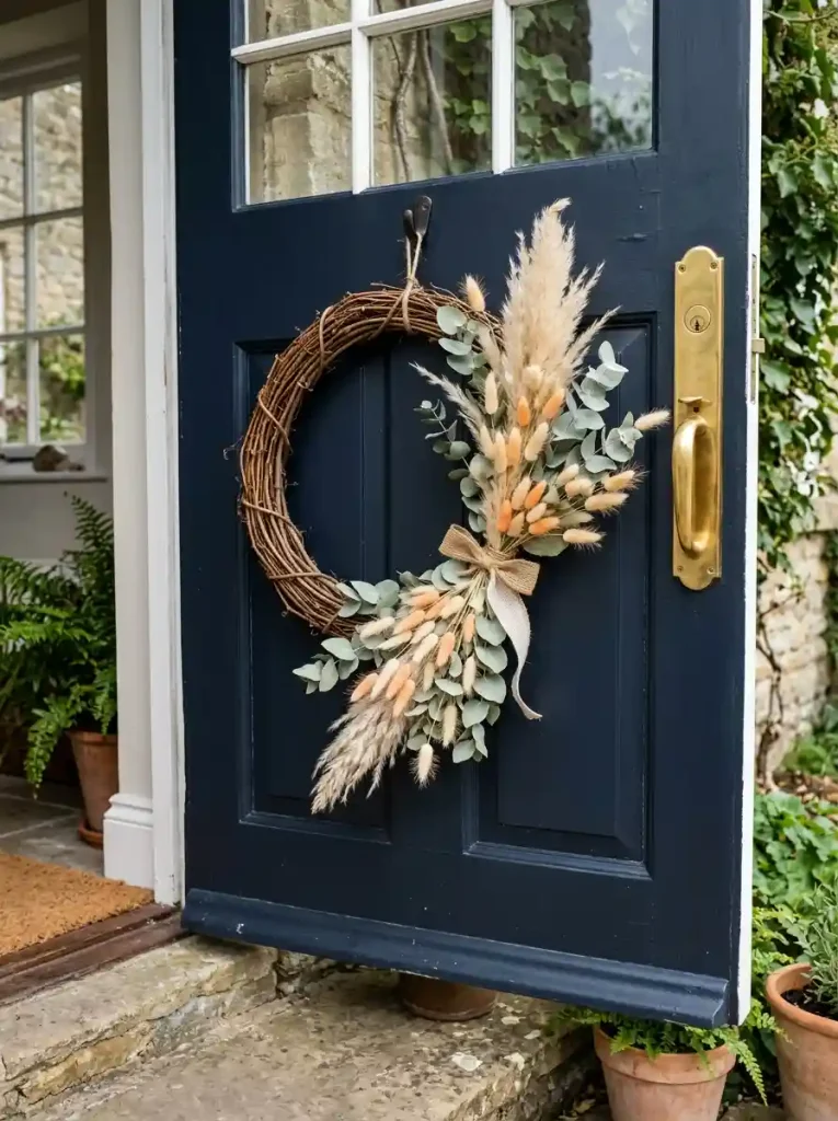 Asymmetrical Asymmetric Pampas & Dried Floral Wreaths