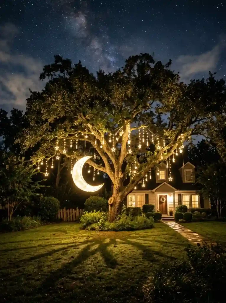 Floating Celestial Moon & Star Orbs