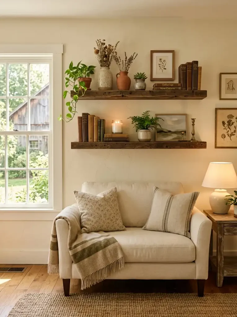Rustic Floating Shelves