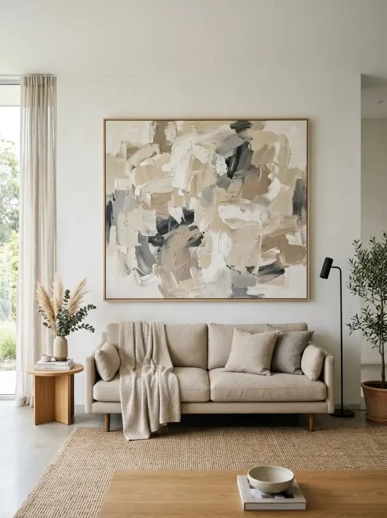 . Statement Art Instead of Cluttered Gallery Walls