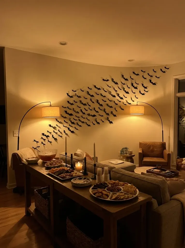 Swarming 3D PVC Bat Photobooth Accent Walls