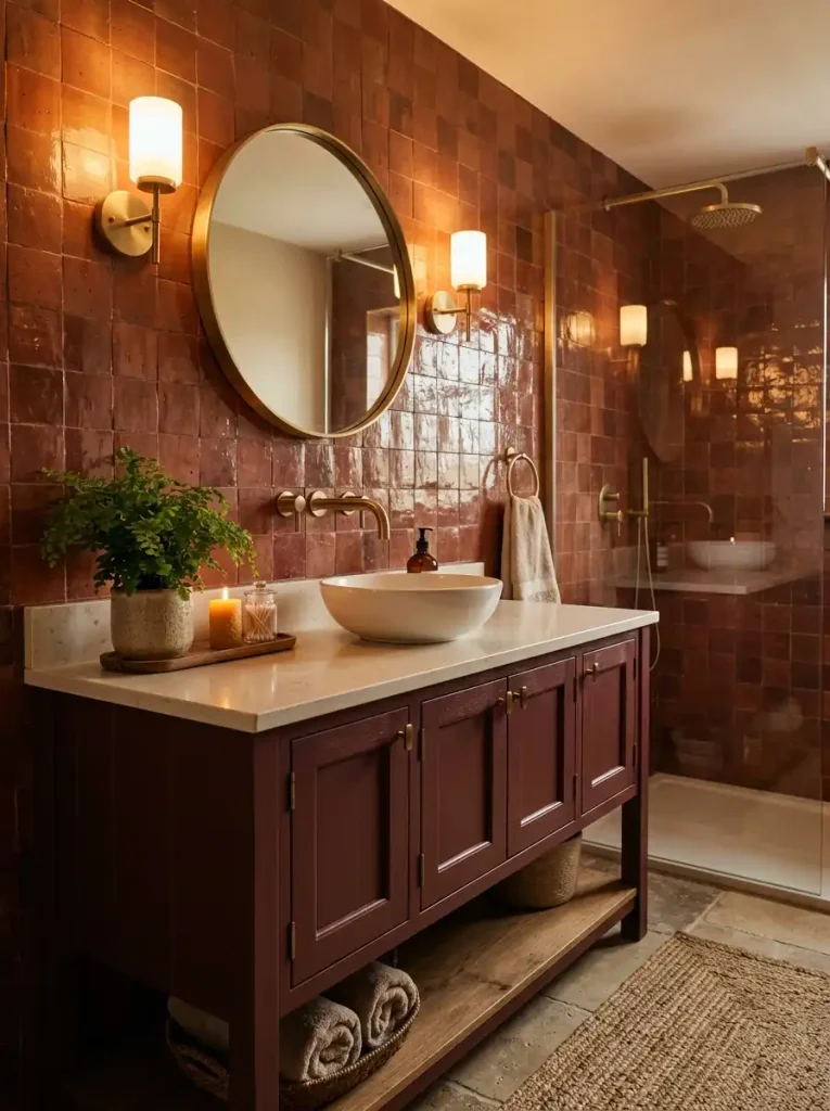 Warm Earthy Tones (Terracotta, Ochre & Deep Burgundy)