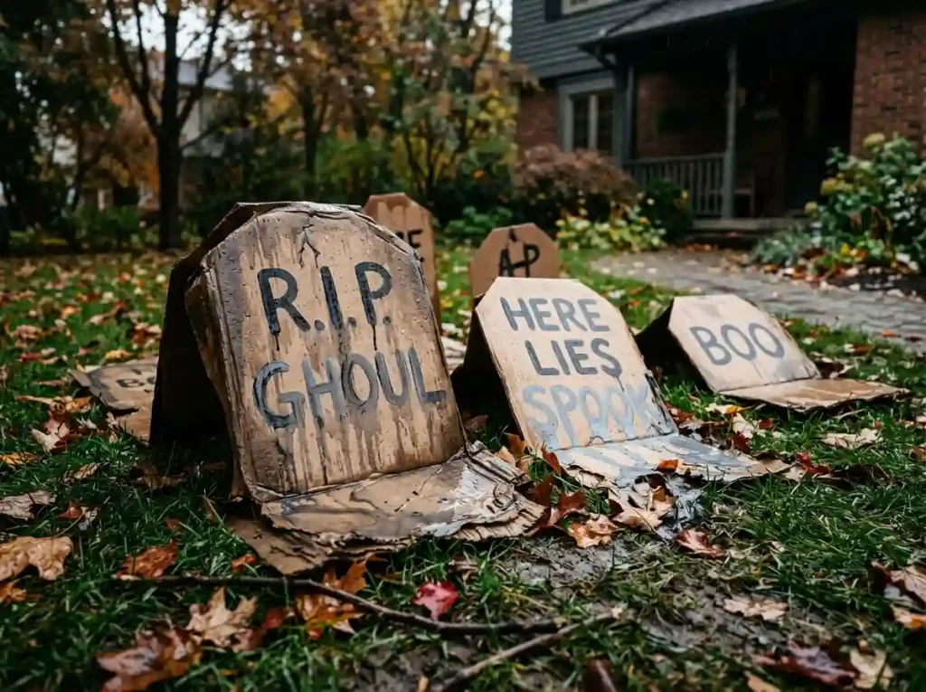 Cardboard Box Outdoor Lawn Graveyards