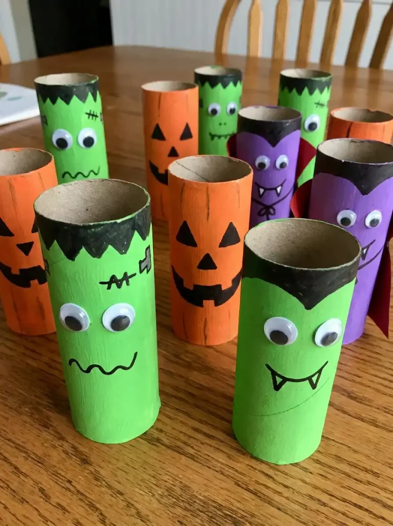  Cardboard Roll Monster & Pumpkin Characters