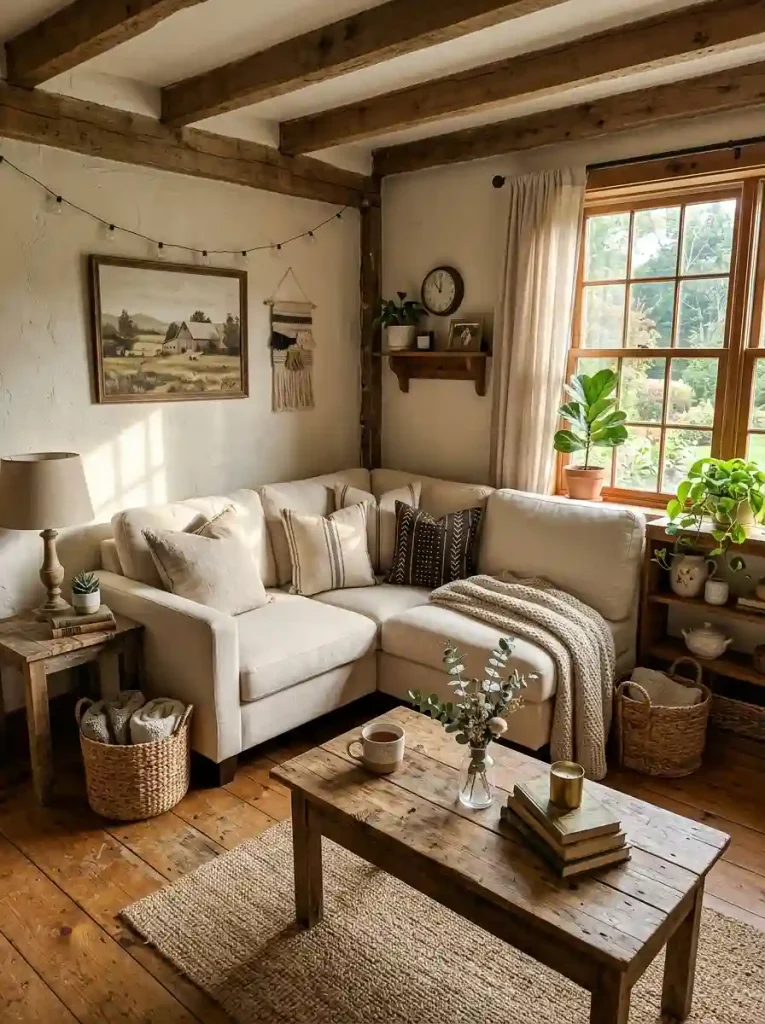  Farmhouse Sectional in a Corner