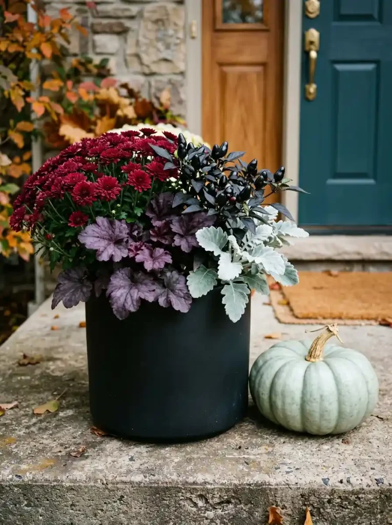 Moody Jewel-Toned Floral Containers