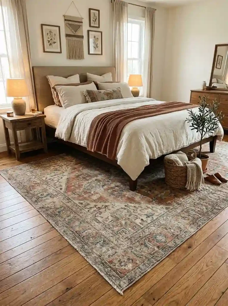 Plush Anchor Rug Placement