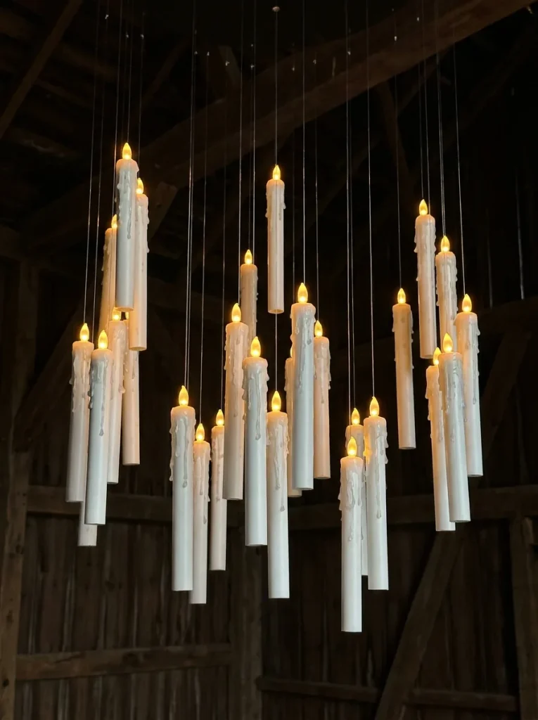 Dripping PVC Pipe Taper Candles