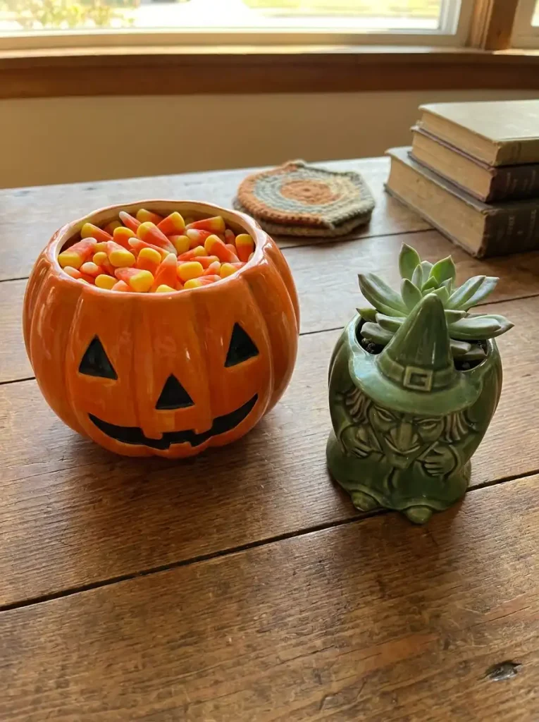 Kitsch Ceramic Mask Planters & Candy Bowls