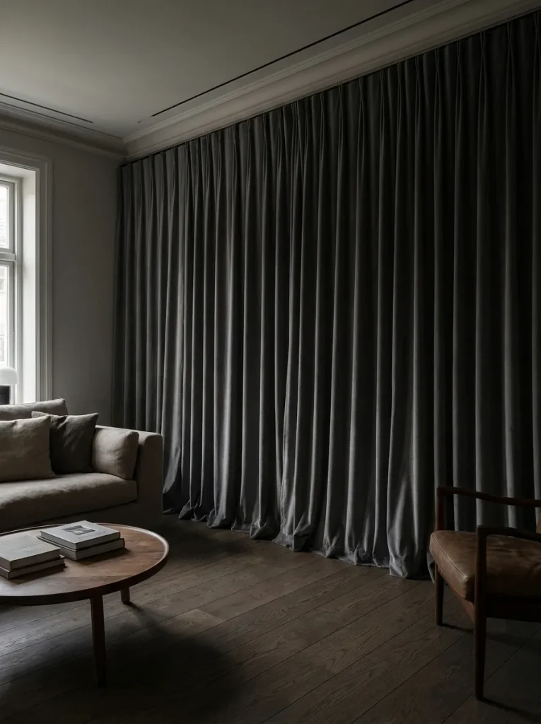 Heavy Floor-to-Ceiling Velvet or Linen Drapery