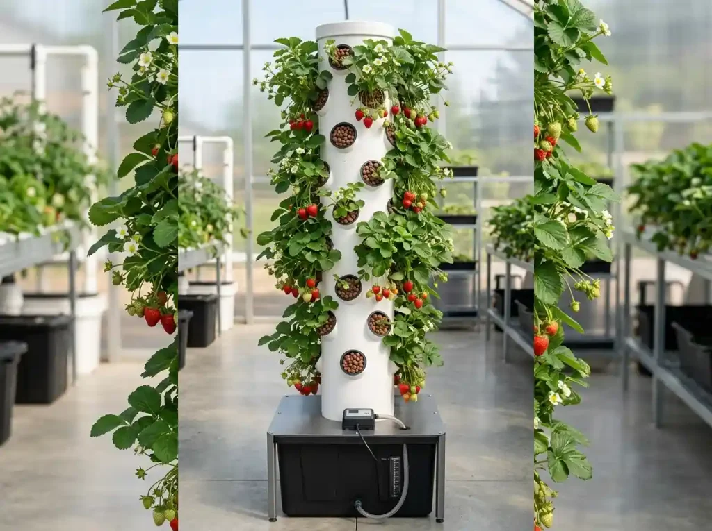 Suspended PVC Pipe Hydroponic / Aeroponic Towers