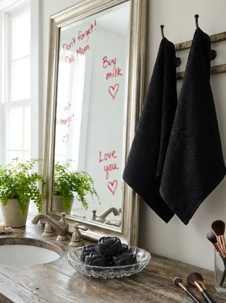 The Guest Bathroom: Spooky Poison Mirror & Gothic Hand Towels