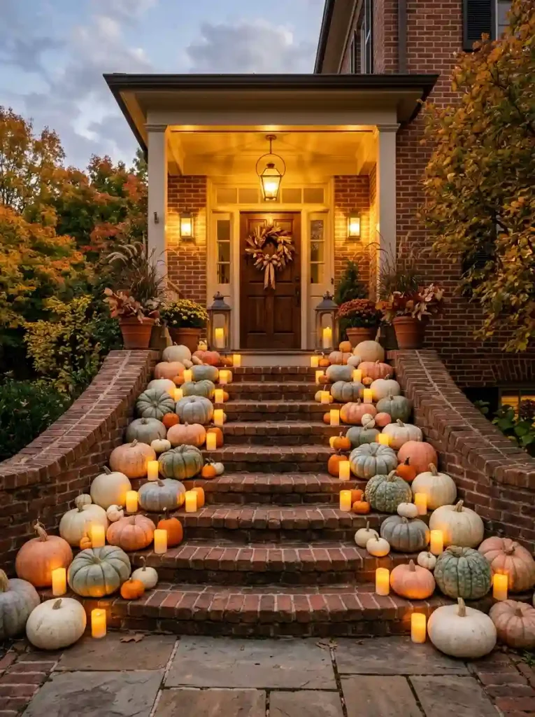 Cascading Pumpkin Staircase Runway