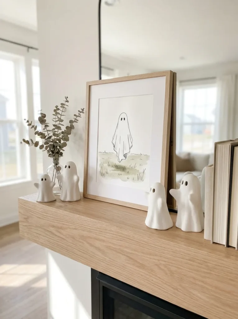 Minimalist Monochromatic Ceramic Ghost Nooks