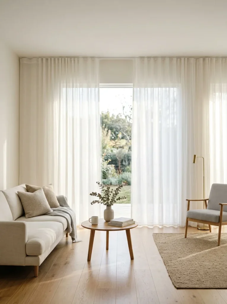 Sheer Floor-to-Ceiling Unlined Window Treatments
