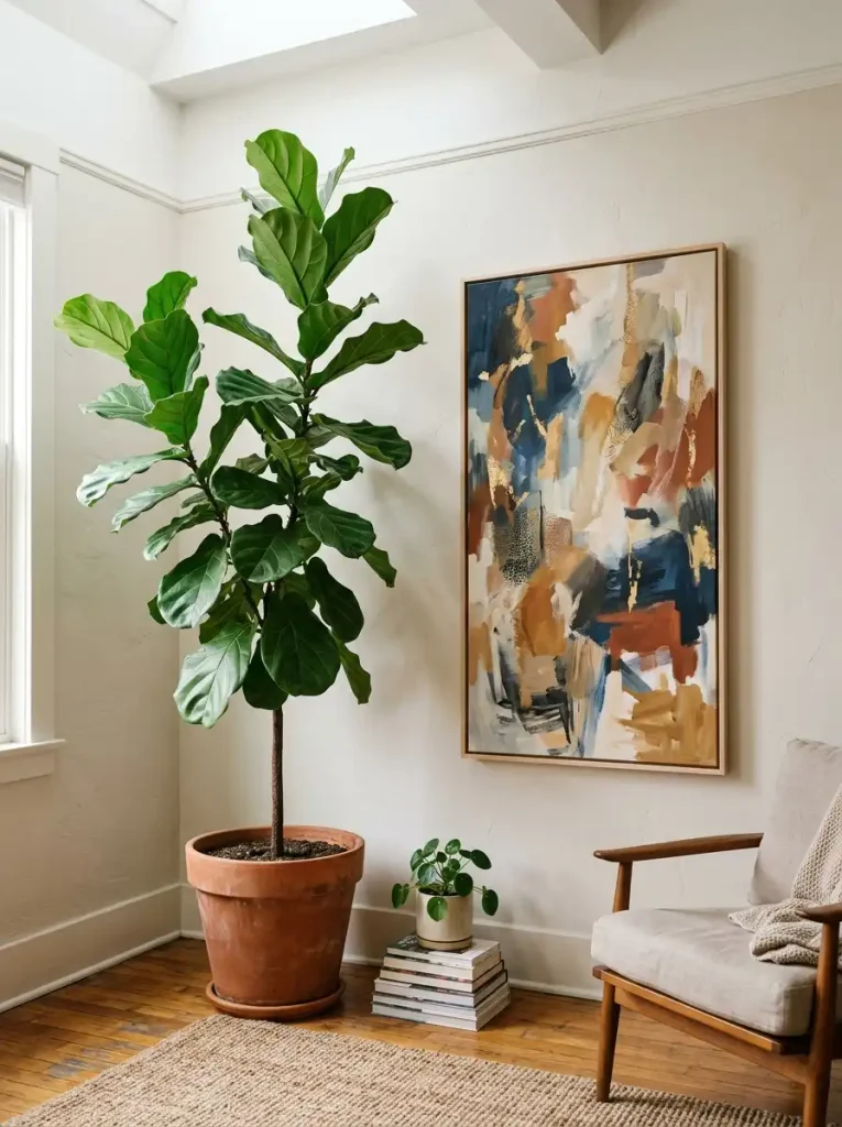  Vertical Wall Art & Tall Greenery