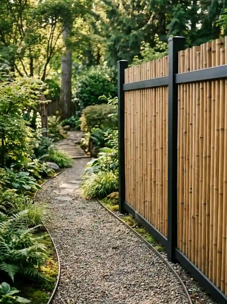 Minimalist Bamboo Pole Barrier