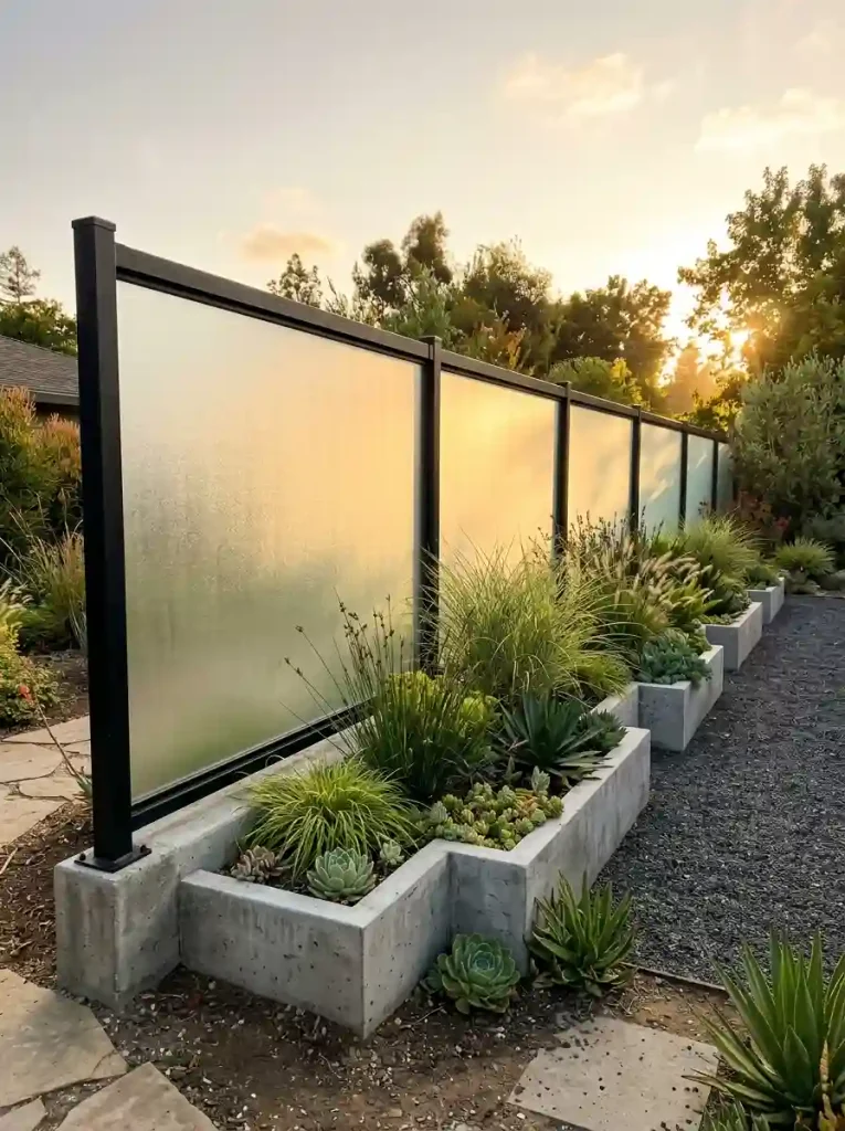 Frosted Glass or Polycarbonate Panels